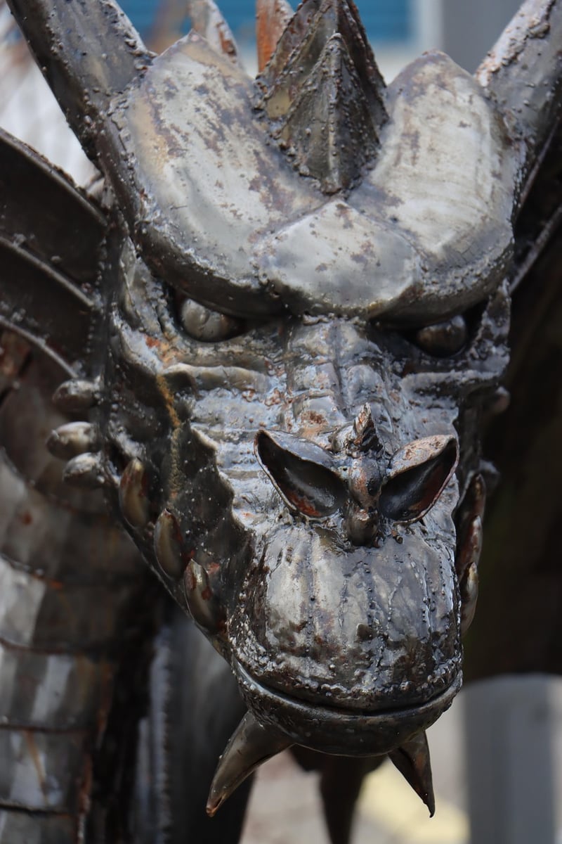 Dragon Statue in Garden